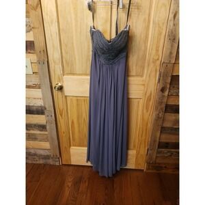 Bill Levkoff Formal Dress Size 10 Strapless Gray